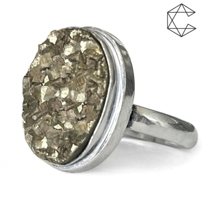 Crystcop - Golden Pyrite Ring