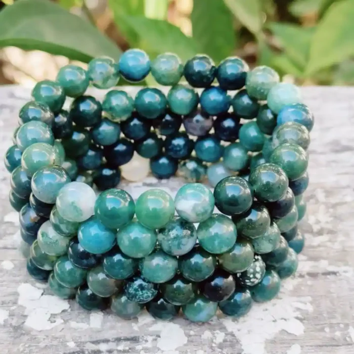 CRYSTCOP - MOSS AGATE BRACELET